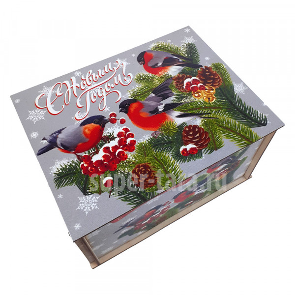Новогодняя посылка Снегири, 0.7-1,5 кг